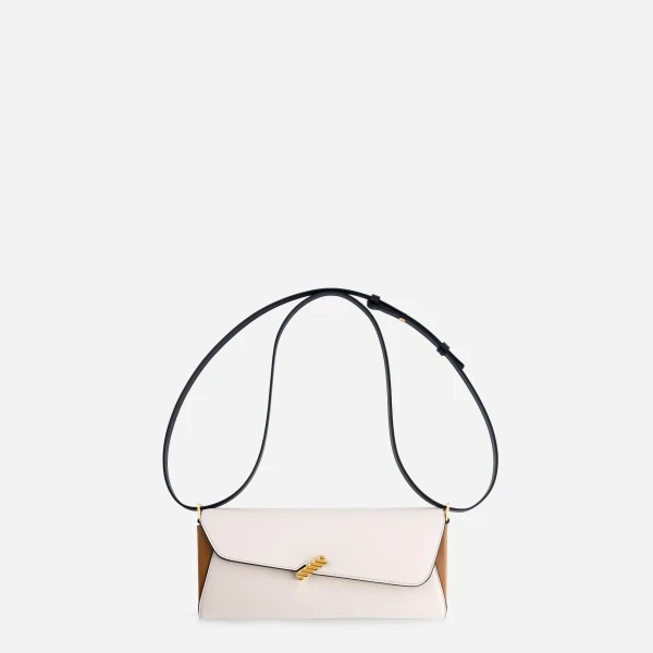 Mlouye Isla Grab Purse in Off White | Shoulder & Crossbody Bags | Luxury Shoes 