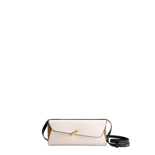 Mlouye Isla Grab Purse in Off White | Shoulder & Crossbody Bags | Luxury Shoes 