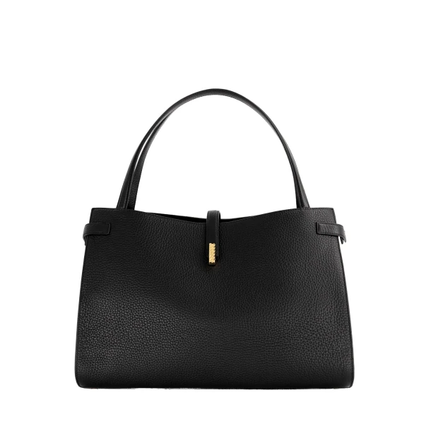 Isla Tote in Grained Black