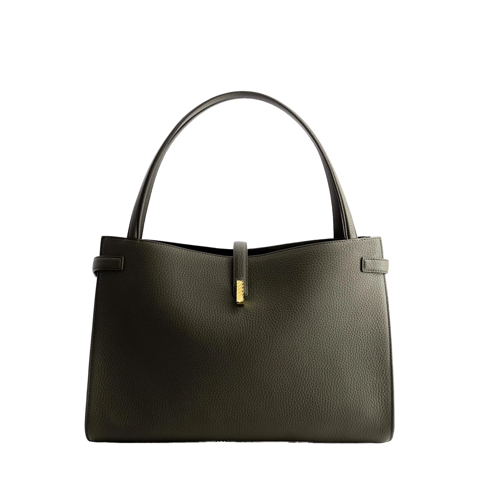 Mlouye Isla Tote in Grained Dark Green Mlouye Isla Tote in Grained Dark Green | Totes & Top-Handle Bags | Luxury Shoes