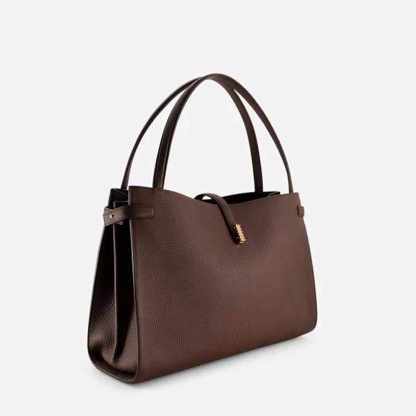 Mlouye Isla Tote in Grained Espresso | Totes & Top-Handle Bags | Luxury Shoes 