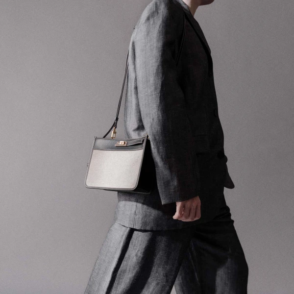 Mlouye Juno Bag in Canvas Black | Shoulder & Crossbody Bags | Luxury Shoes 