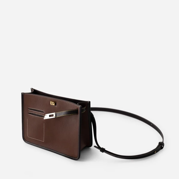 Mlouye Juno Bag in Espresso | Shoulder & Crossbody Bags | Luxury Shoes 