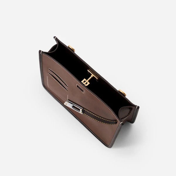 Mlouye Juno Bag in Espresso | Shoulder & Crossbody Bags | Luxury Shoes 