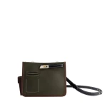 Mlouye Juno Bag in Hunter Green | Shoulder & Crossbody Bags | Luxury Shoes 