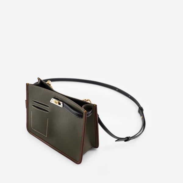 Mlouye Juno Bag in Hunter Green | Shoulder & Crossbody Bags | Luxury Shoes 