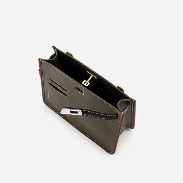Mlouye Juno Bag in Hunter Green | Shoulder & Crossbody Bags | Luxury Shoes 