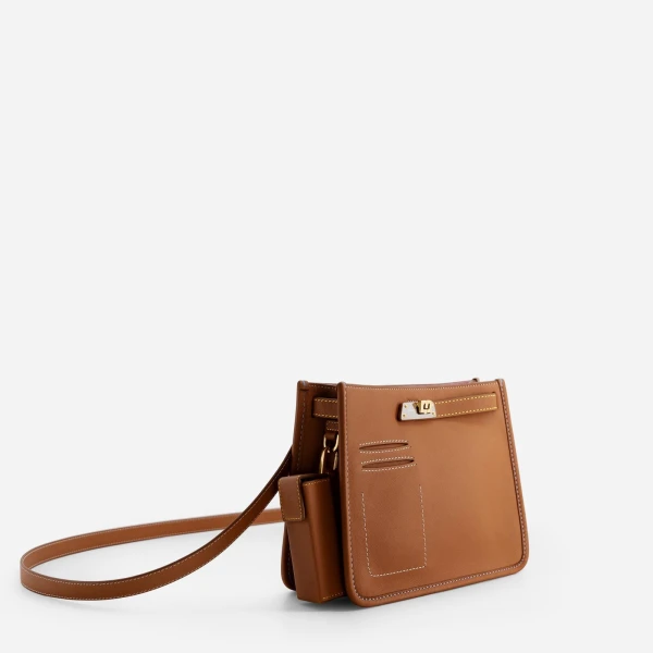 Mlouye Juno Bag in Tan | Shoulder & Crossbody Bags | Luxury Shoes 
