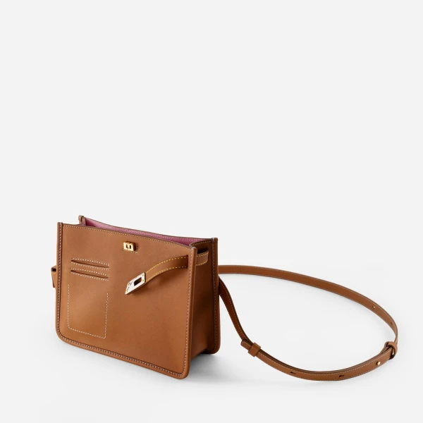Mlouye Juno Bag in Tan | Shoulder & Crossbody Bags | Luxury Shoes 