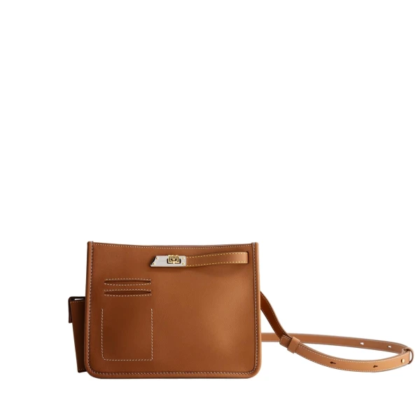 Mlouye Juno Bag in Tan | Shoulder & Crossbody Bags | Luxury Shoes 