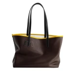 Mlouye M Tote in Espresso and White | Totes & Top-Handle Bags | Luxury Shoes 