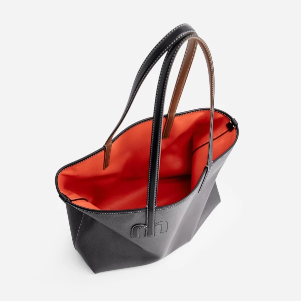 Mlouye M Tote in Grey and Orange | Totes & Top-Handle Bags | Luxury Shoes 