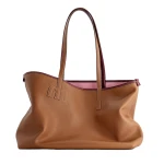 Mlouye M Tote in Tan and Pink | Totes & Top-Handle Bags | Luxury Shoes 