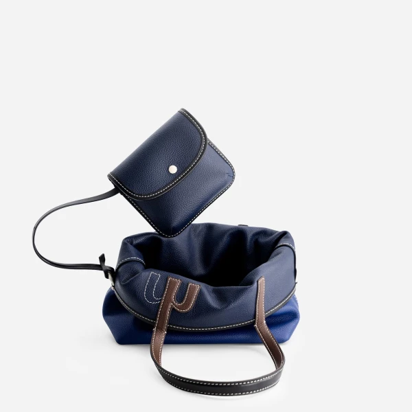 Mlouye Mini M Tote in Royal Blue | Mini Bags | Luxury Shoes 