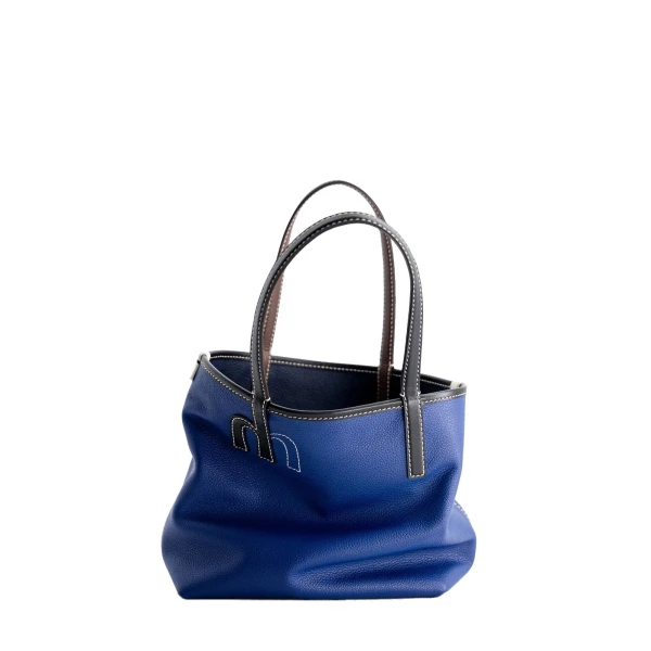 Mlouye Mini M Tote in Royal Blue | Mini Bags | Luxury Shoes 
