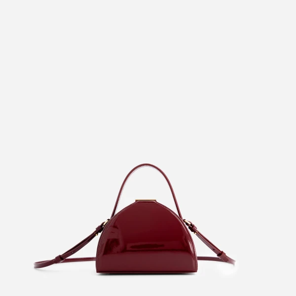 Mlouye Mini Pandora Bag in Patent Bordeaux | Mini Bags | Luxury Shoes 
