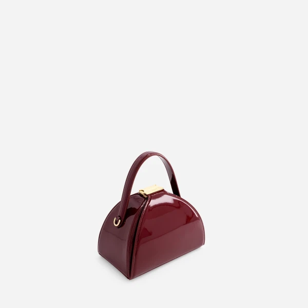 Mlouye Mini Pandora Bag in Patent Bordeaux | Mini Bags | Luxury Shoes 