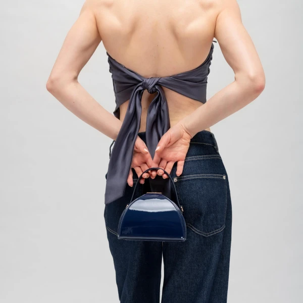 Mlouye Mini Pandora Bag in Patent Bordeaux | Mini Bags | Luxury Shoes 