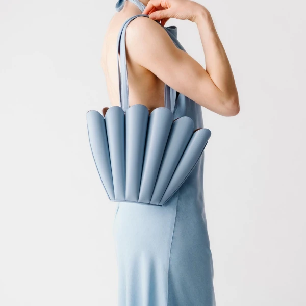 Mlouye Mini Seashell Tote in Arctic | Mini Bags | Luxury Shoes 