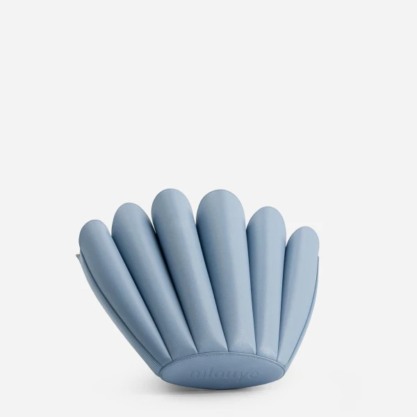 Mlouye Mini Seashell Tote in Arctic | Mini Bags | Luxury Shoes 