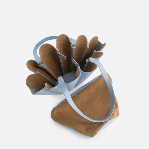 Mlouye Mini Seashell Tote in Arctic | Mini Bags | Luxury Shoes 