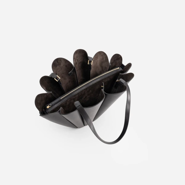 Mlouye Mini Seashell Tote in Black | Mini Bags | Luxury Shoes 
