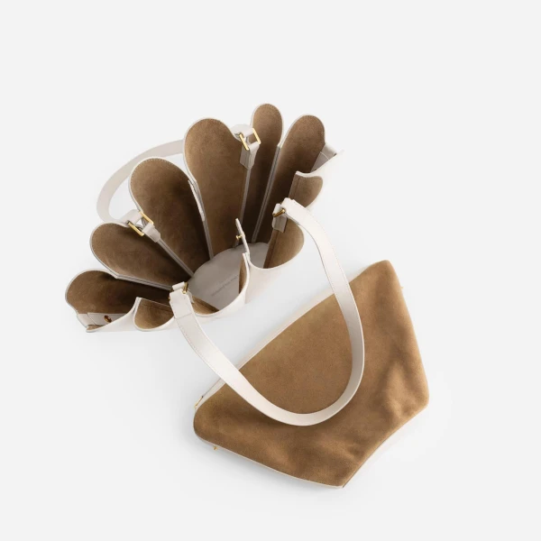 Mlouye Mini Seashell Tote in Dove | Mini Bags | Luxury Shoes 
