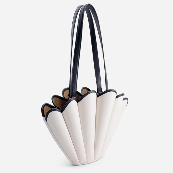 Mlouye Mini Seashell Tote in Off White | Mini Bags | Luxury Shoes 