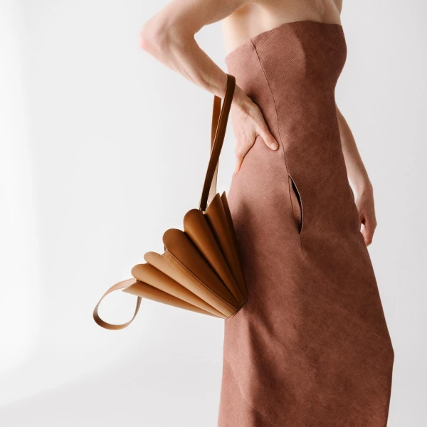Mlouye Mini Seashell Tote in Suede Espresso | Mini Bags | Luxury Shoes 