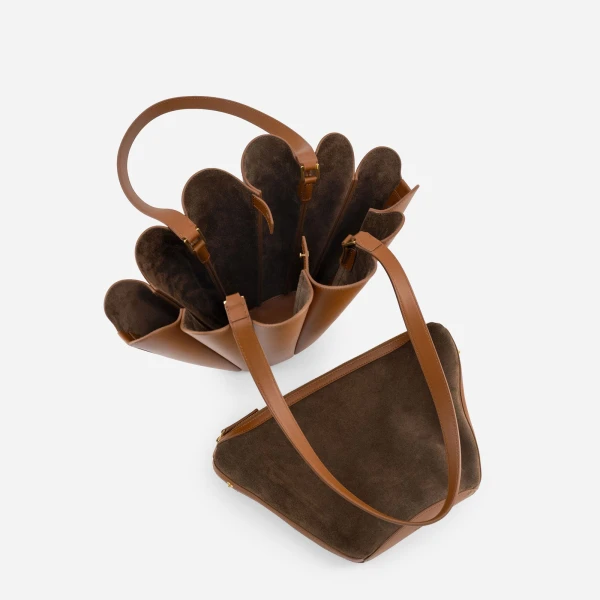 Mlouye Mini Seashell Tote in Tan | Mini Bags | Luxury Shoes 