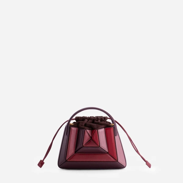 Mlouye Mini Sera Tote in Cranberry | Mini Bags | Luxury Shoes 