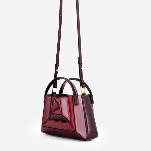 Mlouye Mini Sera Tote in Cranberry | Mini Bags | Luxury Shoes 
