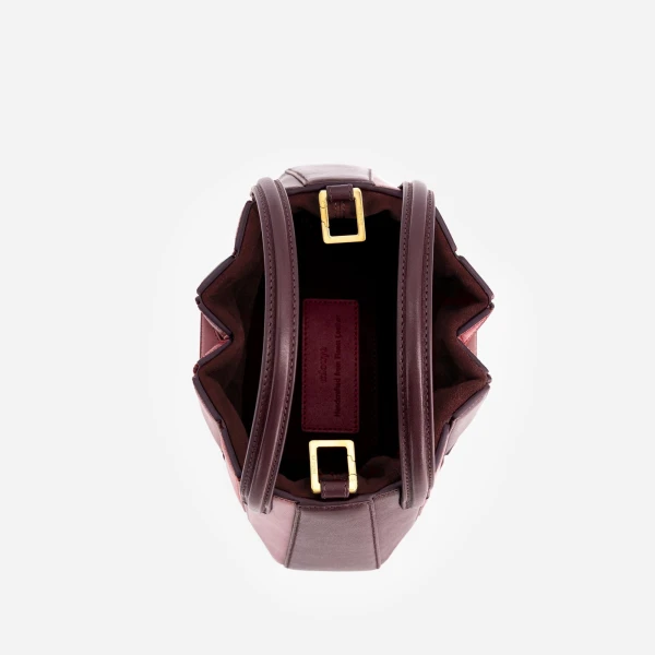 Mlouye Mini Sera Tote in Cranberry | Mini Bags | Luxury Shoes 