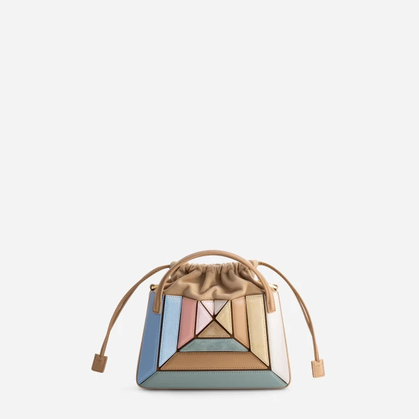 Mlouye Mini Sera Tote in Suede Gummy | Mini Bags | Luxury Shoes 