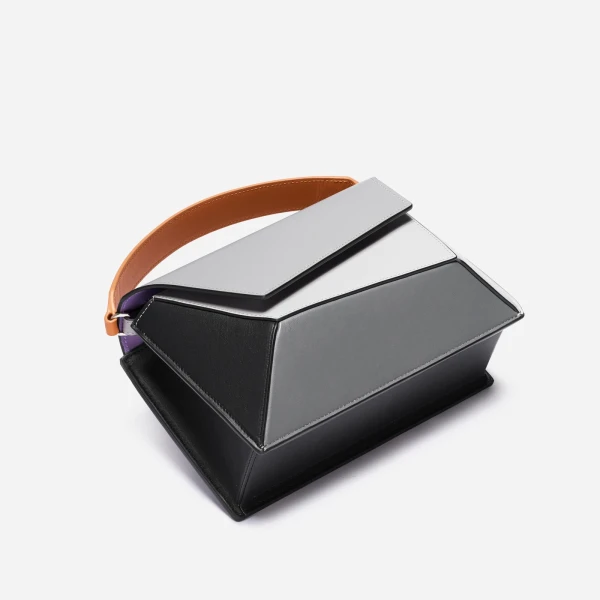 Mlouye Naomi Bag in Black and Grey | Shoulder & Crossbody Bags | Luxury Shoes 