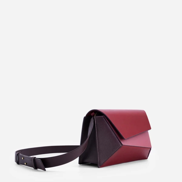Mlouye Naomi Bag in Cranberry | Shoulder & Crossbody Bags | Luxury Shoes 