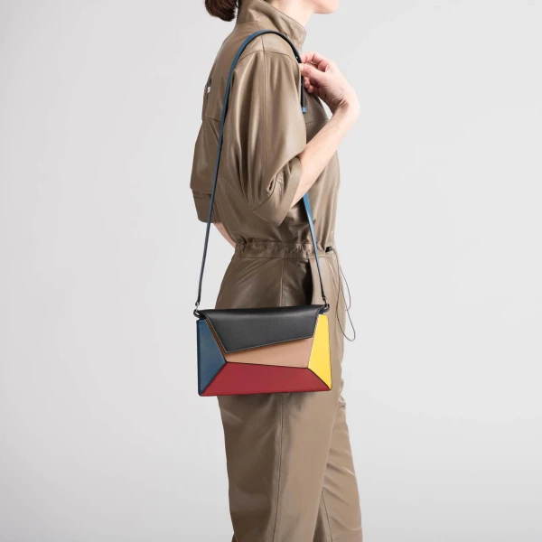 Mlouye Naomi Bag in Mondrian | Shoulder & Crossbody Bags | Luxury Shoes 