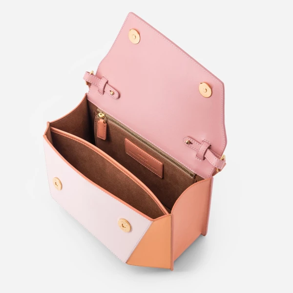 Mlouye Naomi Bag in Peach | Shoulder & Crossbody Bags | Luxury Shoes 