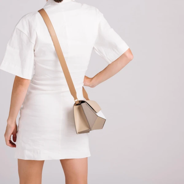 Mlouye Naomi Bag in Praline | Shoulder & Crossbody Bags | Luxury Shoes 