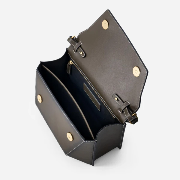 Mlouye Naomi Bag in Truffle Green | Shoulder & Crossbody Bags | Luxury Shoes 