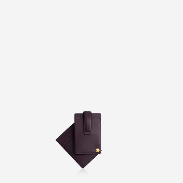 Mlouye Rotate Cardholder in Dark Grapes | Wallets & Purses | Luxury Shoes 