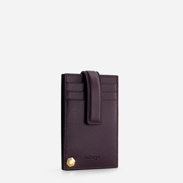 Mlouye Rotate Cardholder in Dark Grapes | Wallets & Purses | Luxury Shoes 