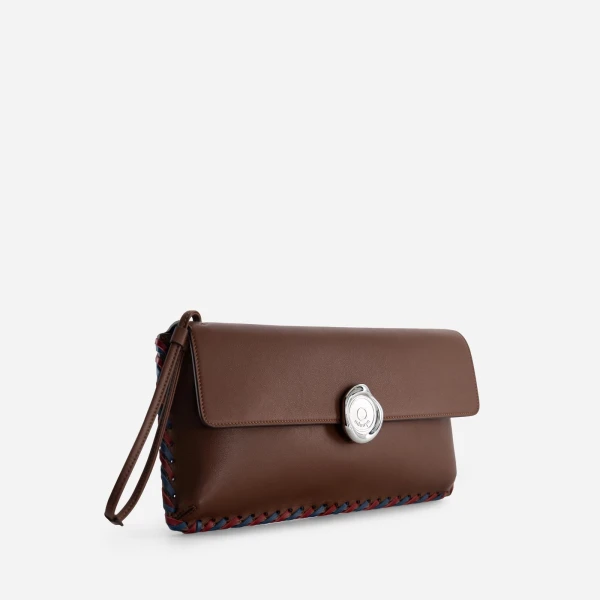 Mlouye Seal Clutch in Espresso | Clutch Bags | Luxury Shoes 