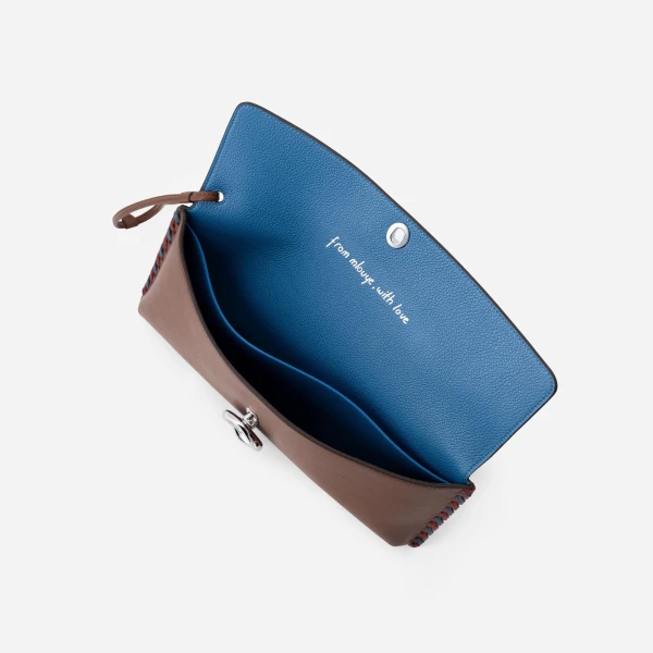 Mlouye Seal Clutch in Espresso | Clutch Bags | Luxury Shoes 