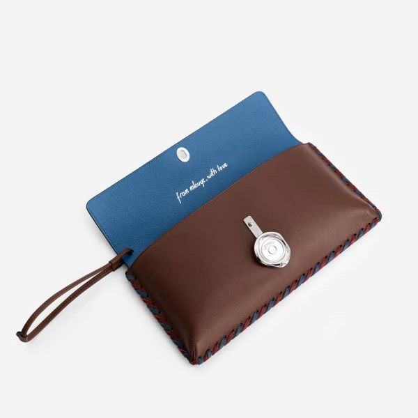 Mlouye Seal Clutch in Espresso | Clutch Bags | Luxury Shoes 