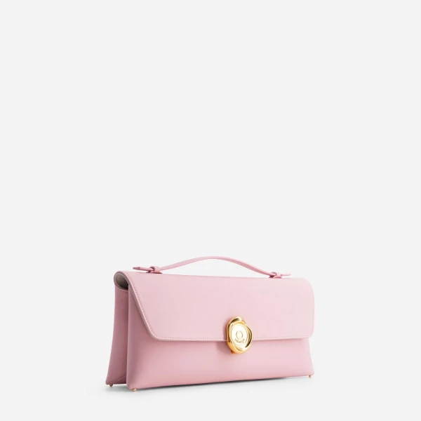 Mlouye Seal Double Clutch in Baby Pink | Clutch Bags | Luxury Shoes 