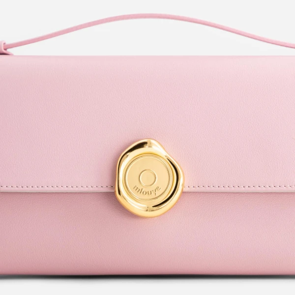 Mlouye Seal Double Clutch in Baby Pink | Clutch Bags | Luxury Shoes 