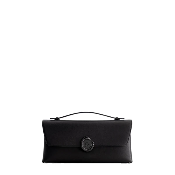 Mlouye Seal Double Clutch in Carbon | Clutch Bags | Luxury Shoes 
