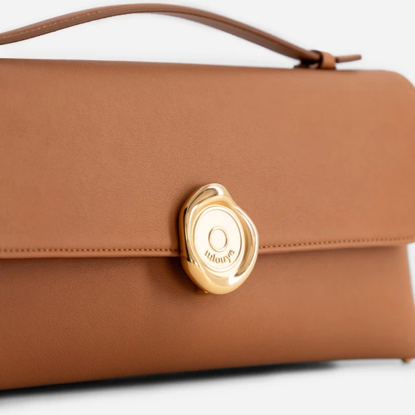 Mlouye Seal Double Clutch in Tan | Clutch Bags | Luxury Shoes 