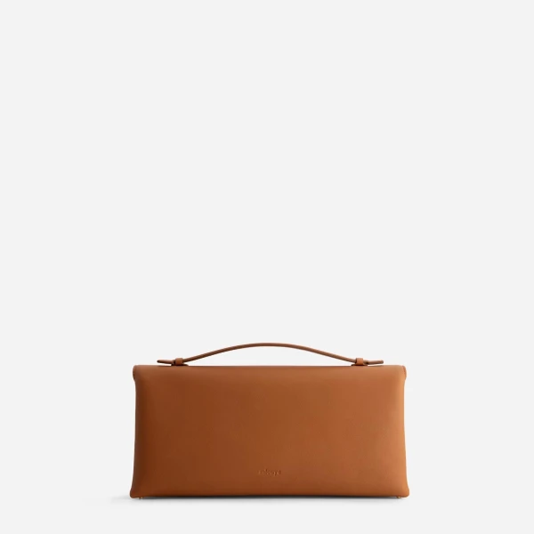 Mlouye Seal Double Clutch in Tan | Clutch Bags | Luxury Shoes 